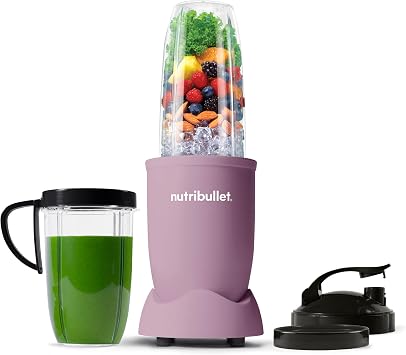nutribullet Pro Personal Blender, Shakes, Smoothies, Food Prep, and Frozen Blending, 32 Ounce Cup, 24 Ounce Cup, Flip-top Travel Lid, 900 Watt, Matte Lavender, NB9-0901LAV