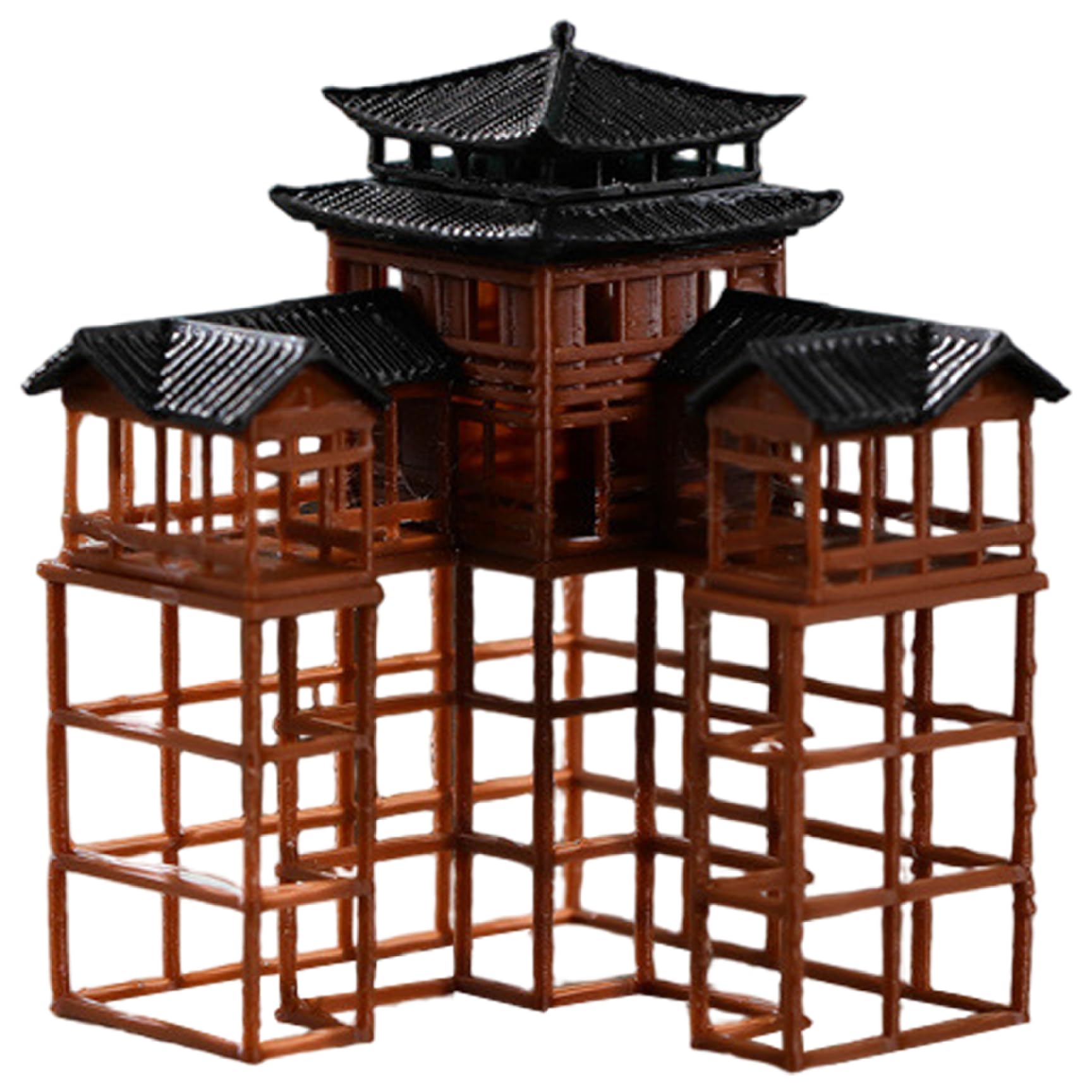CNAFGBGG Zen Garden Accessories, Plastic Japanese Chinese Miniature Pavilion Pagoda For Bonsai Micro Landscape Fairy Garden Accessories, Style 2.