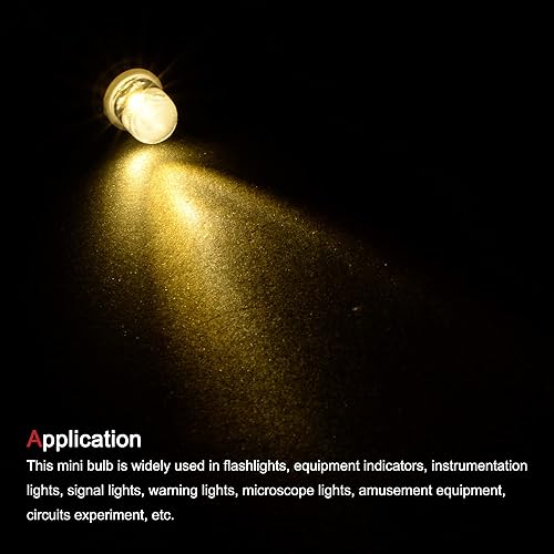 Miniatura 5 de MECCANIXITY Bombilla LED E10 con base de tornillo DC 3V 0.25W Round Top Mini Spot Light con caja de almacenamiento, blanco cálido, paquete de 10