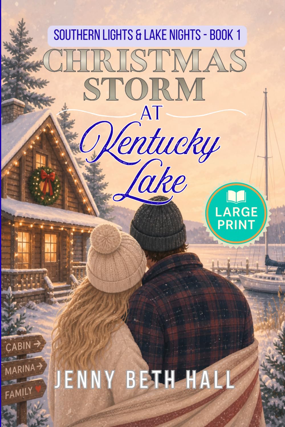 Christmas Storm at Kentucky Lake (Large Print Edition): A Forced Proximity, Faith Based, Christmas Romance