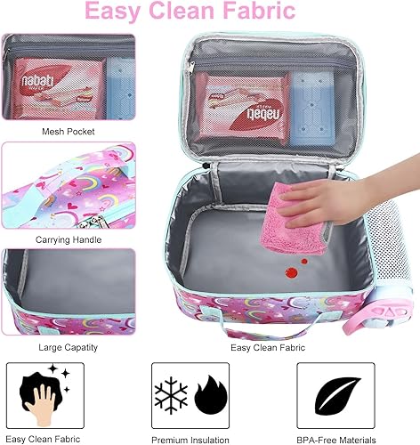 Miniatura 158 de RHCPFOVR Kids Lunch Bag - Insulated Lunch Box for Boys Girls,Washable Lunch Bag and Reusable Toddler Leak-proof Lunchbox for School and Daycare