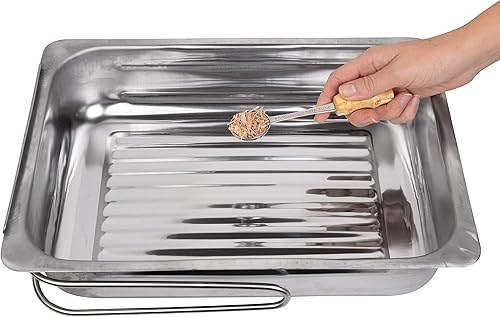 Vista 8 de Stovetop - Estufa-ahumador - Fumador de acero inoxidable con virutas de madera – Funciona con cualquier fuente de calor, para interiores