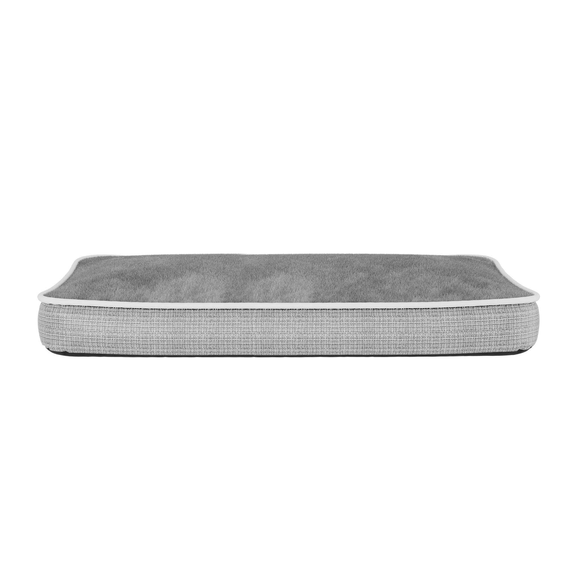 Cuscinone 4 stagioni per cani e gatti, cuscino sfoderabile con zip e lavabile - Letto imbottito, cuccia in pile per l'inverno e tessuto waterproof per l'estate - 89x65 cm GRIGIO CHIARO