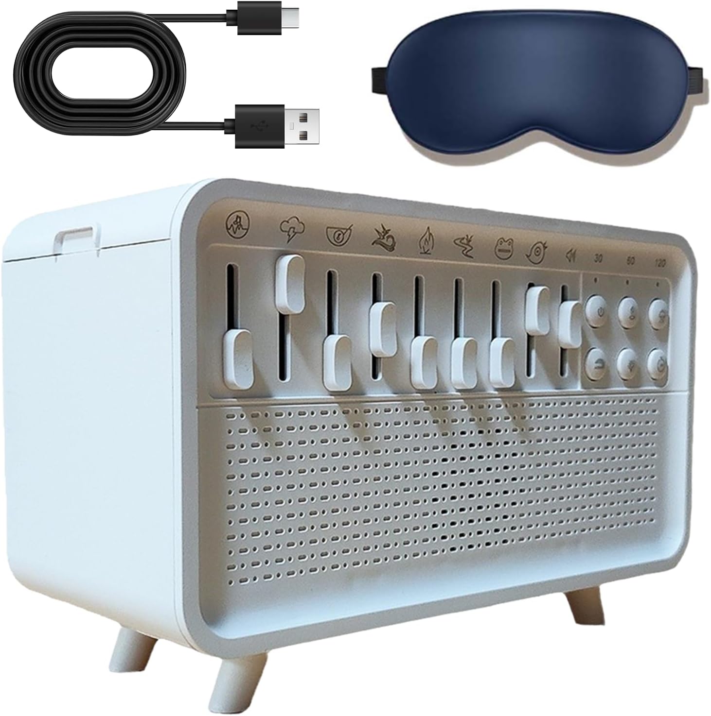 DreamMix Pro – White Noise Sound Machine with Scented Mist & Night Light, 3-in-1 White Noise Night Light Humidifier, Aromatherapy Humidifier with 8 Ambient Sounds for Sleep, Meditation, Yoga (1pc)