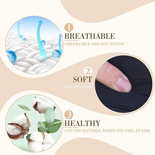 Miniatura 4 de FRESHME Máscara de ojos negra para dormir con cubierta para las orejas  Bloquea la luz contorneada noche antifaz para dormir con cubierta para las