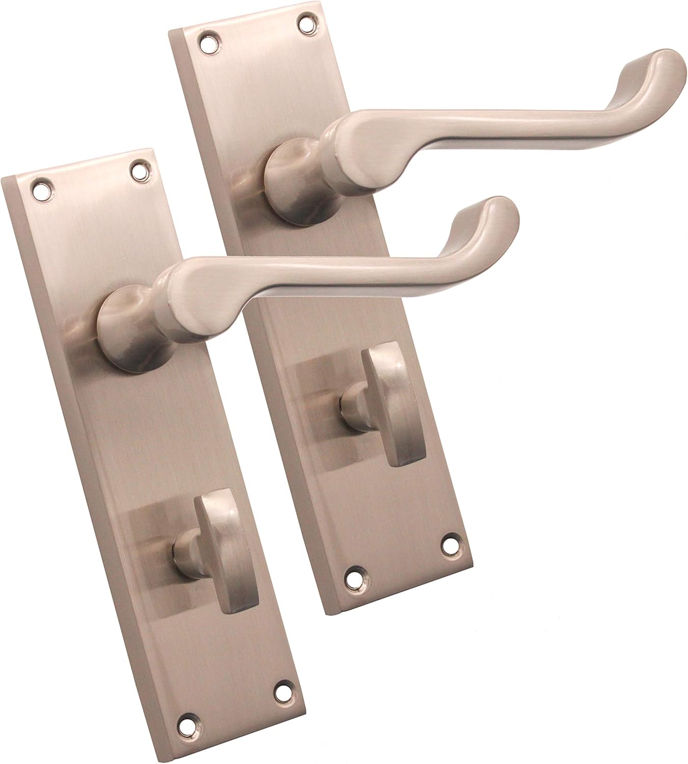 INFINITY DÉCOR SB1422SN Victorian Scroll Lever on Backplate Privacy