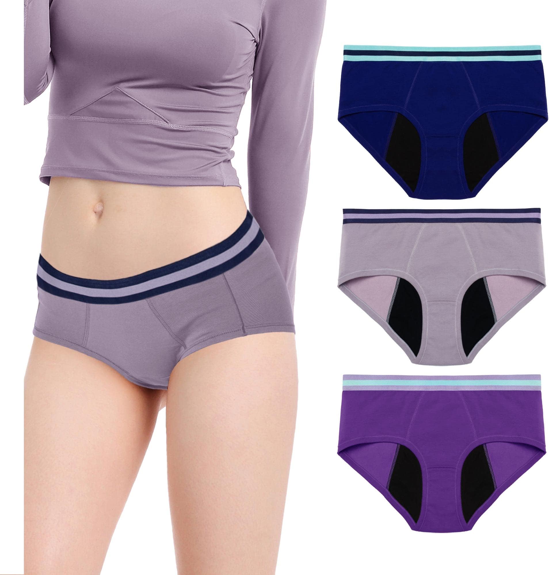 Neione Period Pants | Menstrual Underwear | Sporty Cotton Knickers | Women Teenage Girls