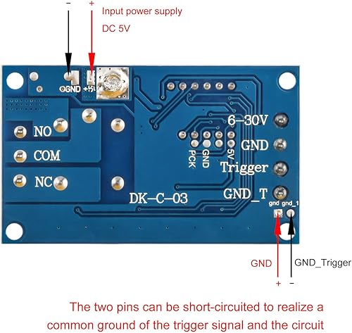 Miniatura 5 de 2 unids 5V Micro USB temporizador relé DC 6-30V ciclo programable retardo temporizador módulo interruptor con pantalla LED digital