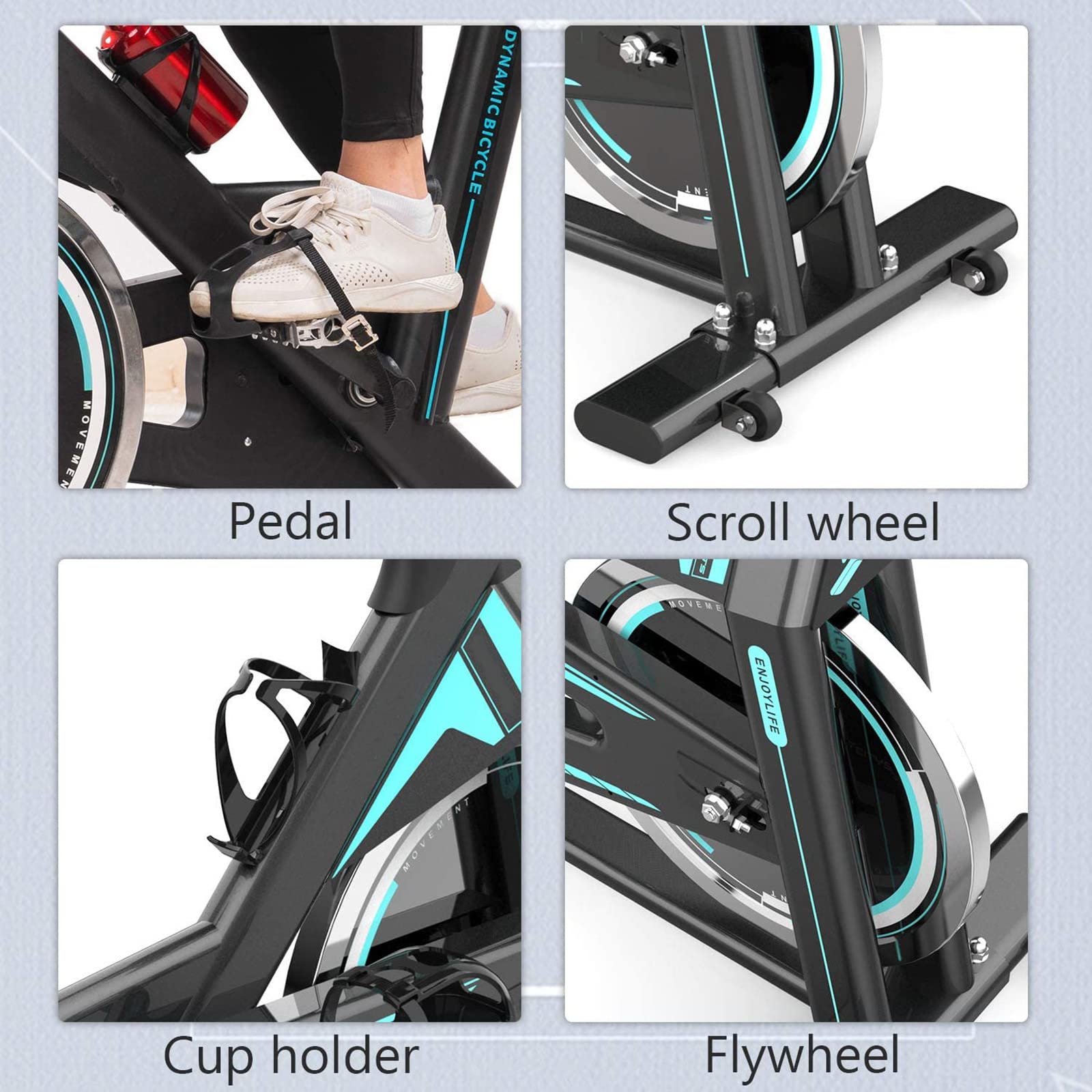 Seria rowerów pionowych, Rower treningowy do jazdy na rowerze stacjonarnym, Rower treningowy z napędem pasowym, Rower stacjonarny do jazdy w pomieszczeniach, Cicha jazda na rowerze fitness