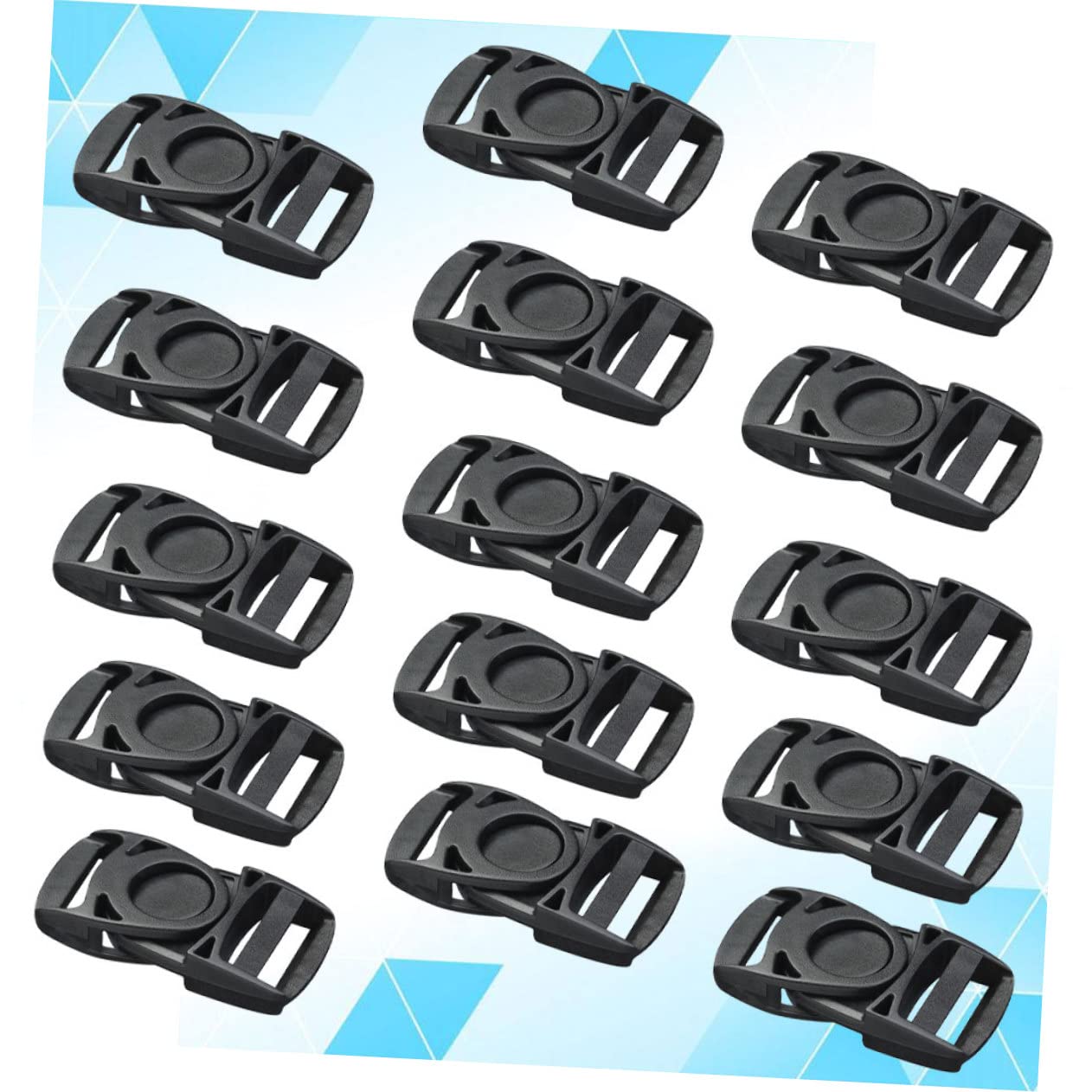 Hebillas Multifuncionales De Plástico 25 Mm Para Mochilas y Equipaje, Negras, 50 Unidades, Liberación Rápida, Accesorios Unisex Para Actividades Al Aire Libre y Uso Diario