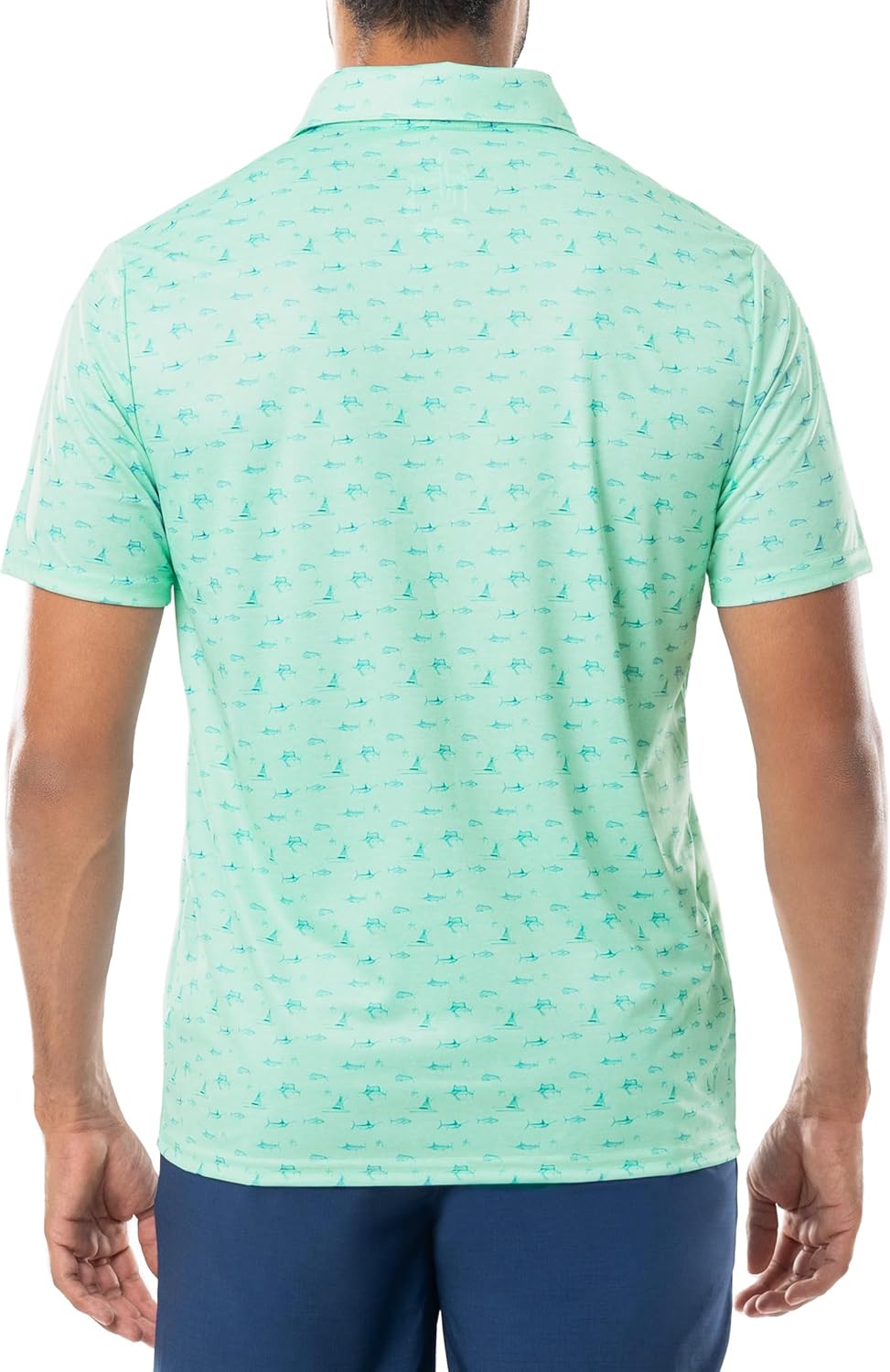 Guy Harvey Men’s Performance Recycled Polyester Short Sleeve Polo Shirt