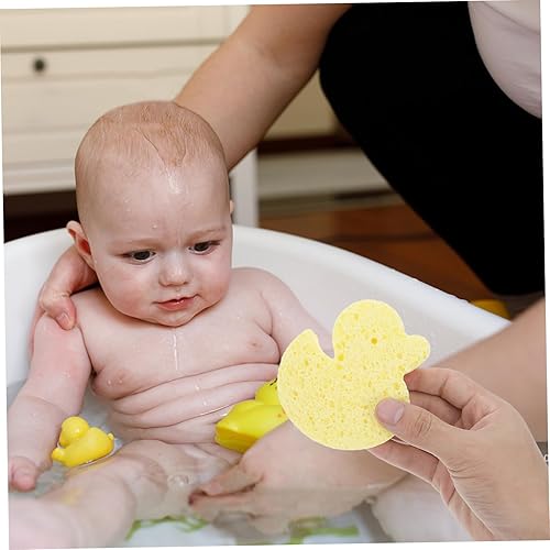 Cute Cartoon Bath Sponge - Soft Yellow Shower Pad