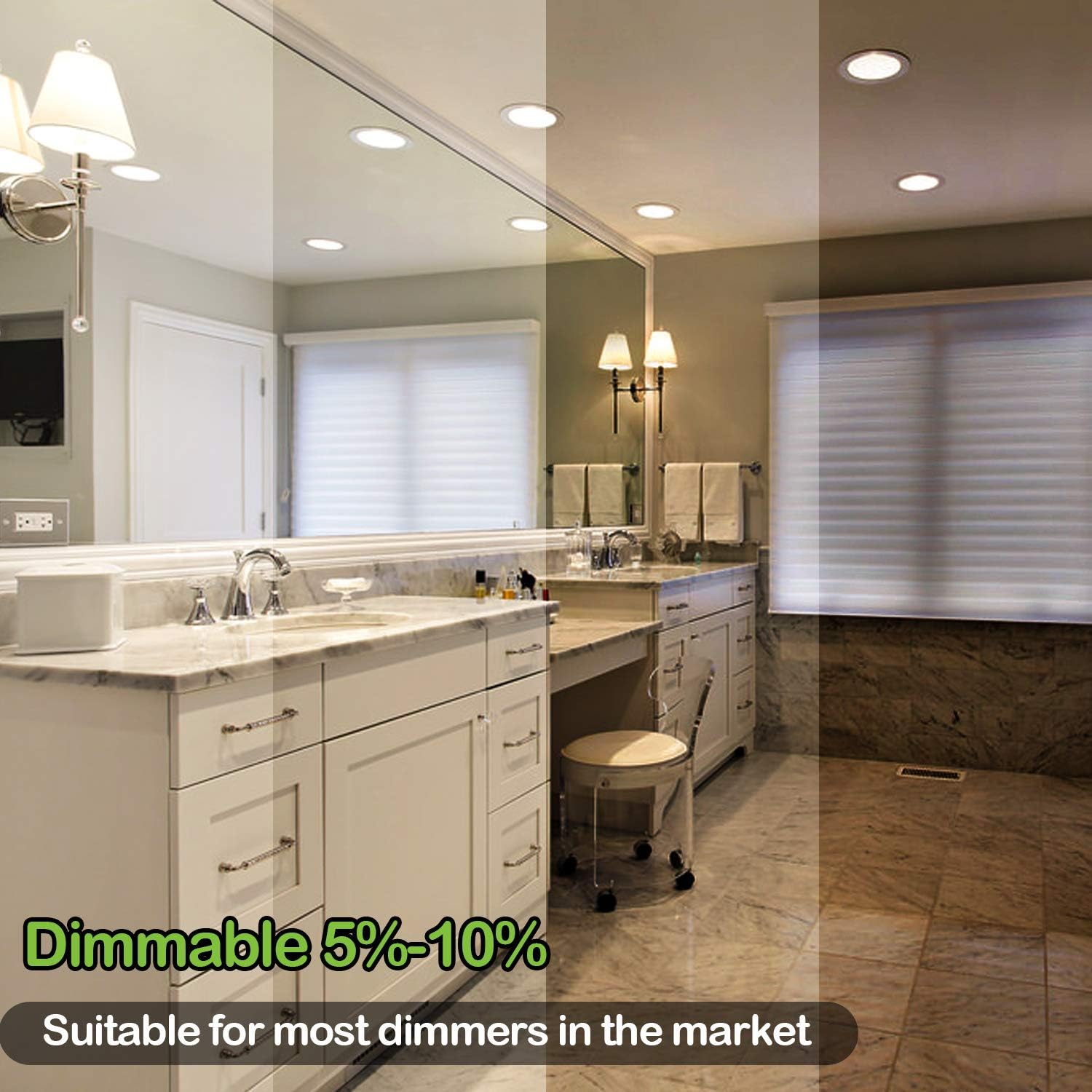 🔥 Flash Sale hykolity 12 Pack 6 Inch Recessed Lighting W/ Junction Box, CRI90, 14W=100W, 1100lm, 4000K Neutral White, Dimmable Ultra-Thin LED Downlight, Canless LED Recessed Ceiling Light, ETL