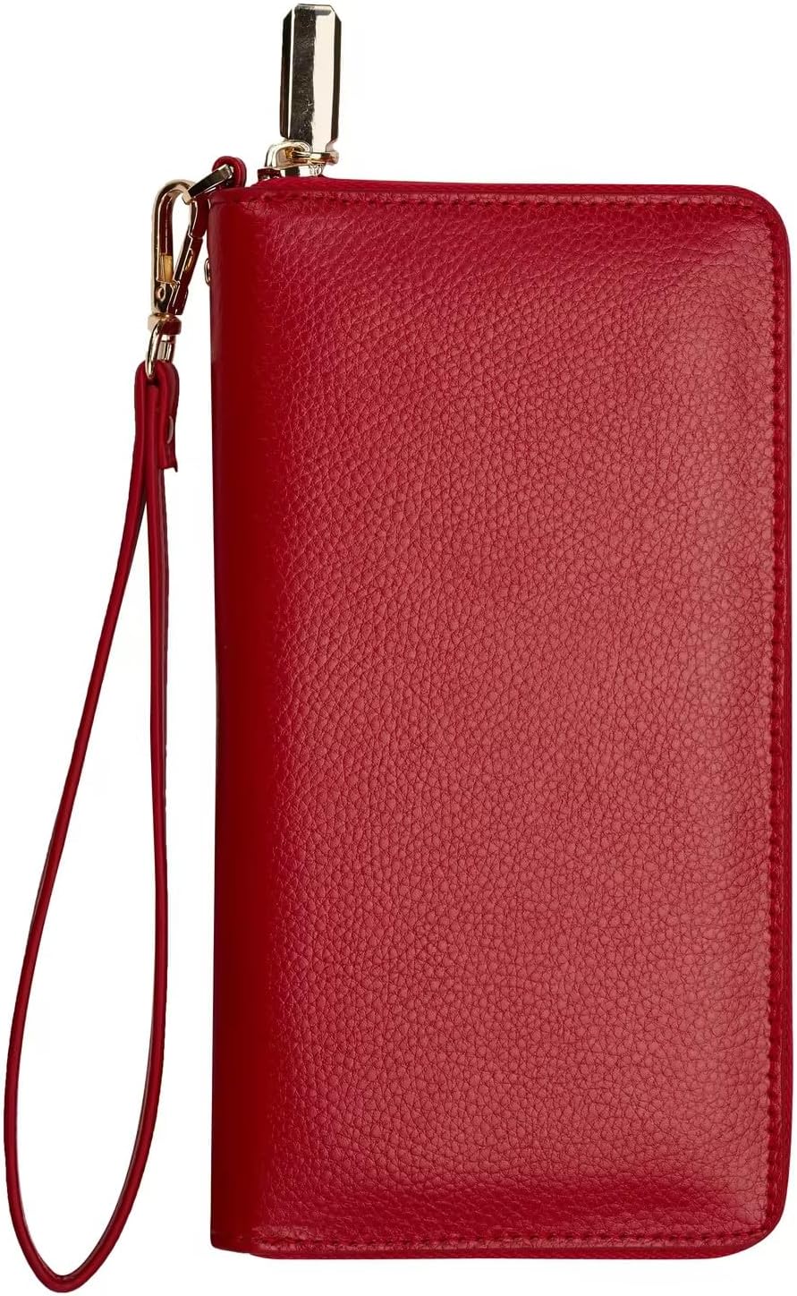 Chelmon Womens Wallet Geunine Leather RFID Blocking Purse Credit Card Clutch