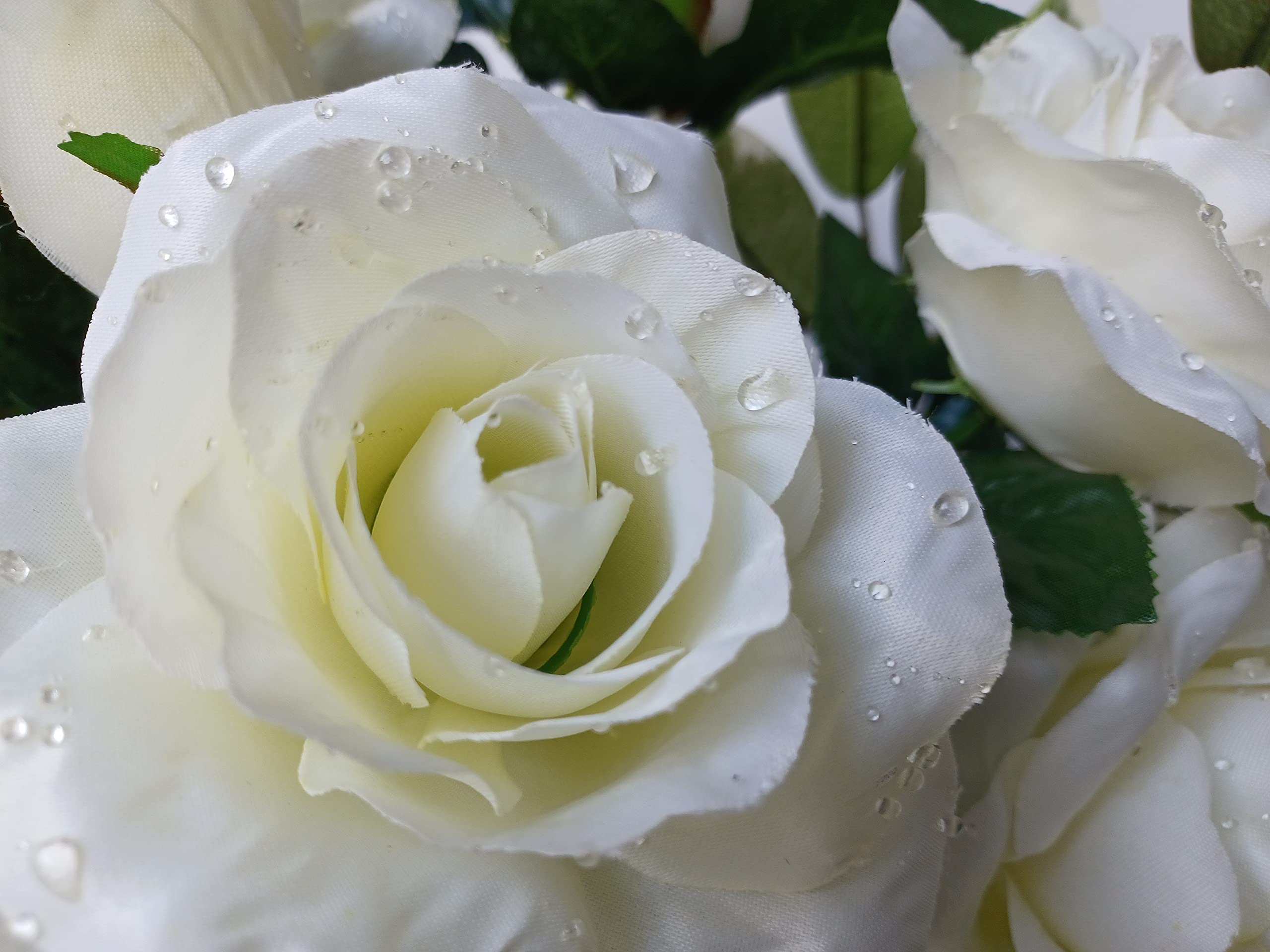 Roselynexpress Composition De Fleurs Artificielles Lestée Ciment - Décoration Extérieure Résistante Au Vent