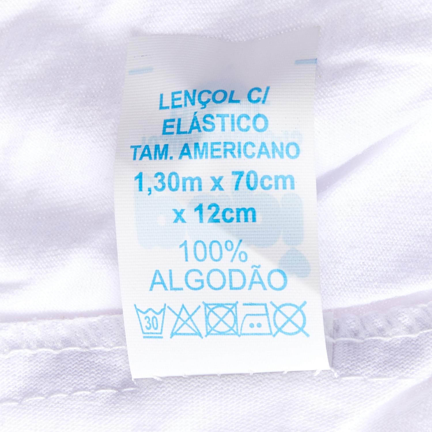 Papi Textil Lençol Avulso Papi Malhas C/ Elástico Tam Americano Liso 1,30M X 70Cm X 12Cm 01 Un