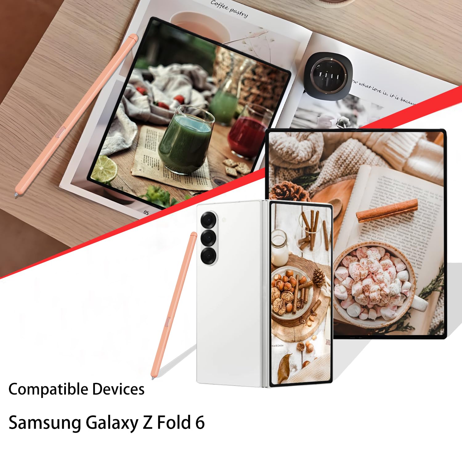 Galaxy Z Fold 6 S Pen Fold Edition Stylet compatible Samsung Z Fold6 5G Orange