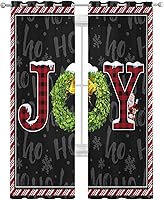Vista 1 de Cortinas traslúcidas de Navidad de 63 pulgadas de largo, juego de 2 paneles de cortinas para cocina, dormitorio, sala de estar, pasillo, puerta