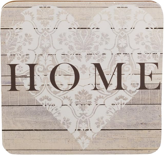 Everyday Home 4-Piece Set of Cork-Backed Coasters 10.5 x 10.5 cm (4" x 4")