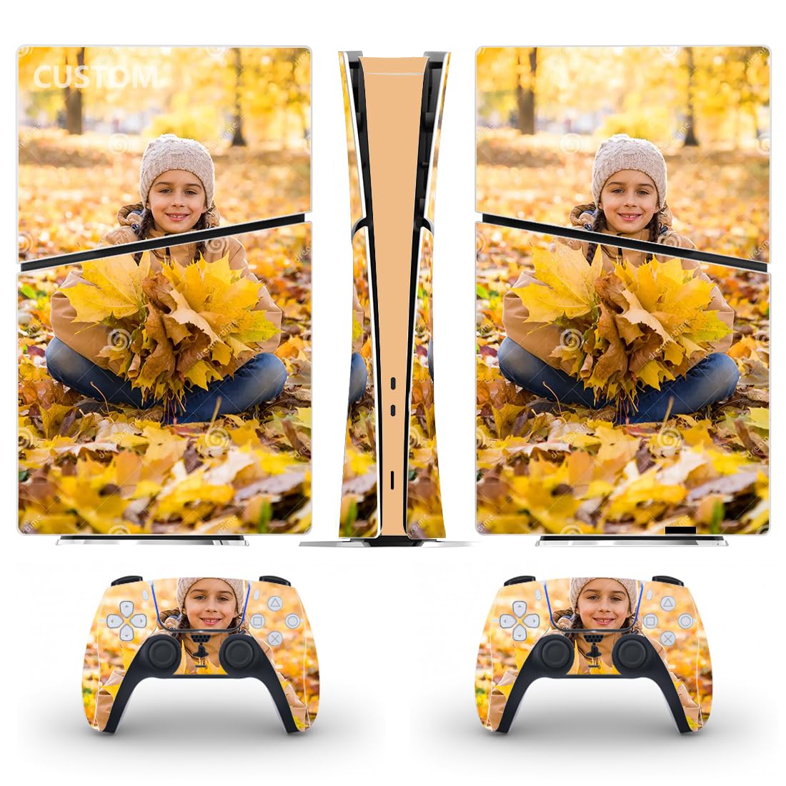 Calcomanía de vinilo personalizada para consola y controlador de PS5 Slim edición digital personalizada PS5 Slim Cover Skin