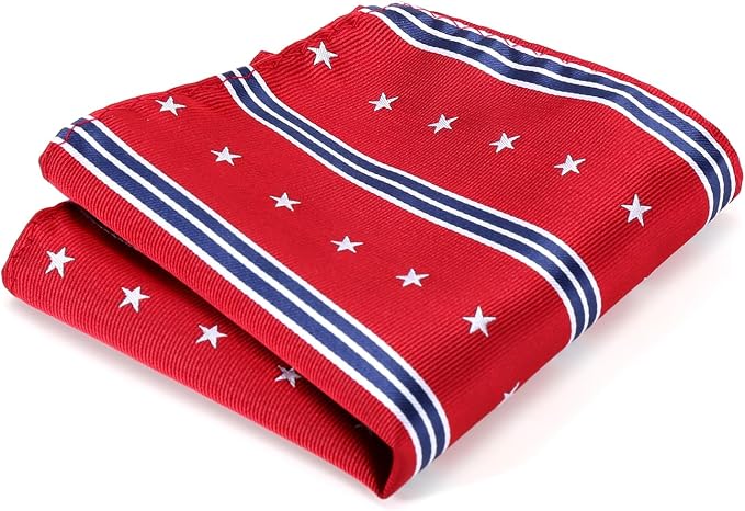 Set de Corbatas y Pañuelo Bandera USA para Hombre miniatura 2