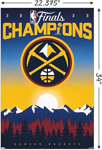 Miniatura 3 de NBA Denver Nuggets - Póster de pared con logotipo del equipo de las Finales de la NBA 2023, 34 pulgadas de largo x 22.4 pulgadas de ancho, versión