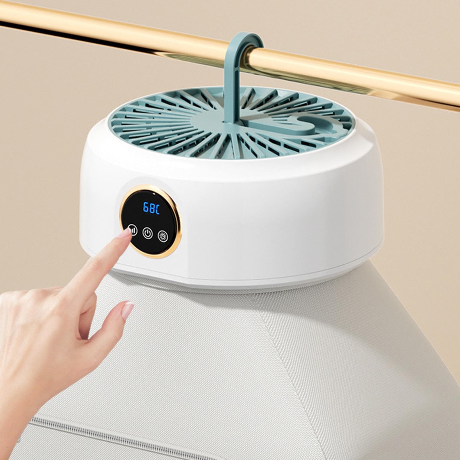 Przenośna suszarka, elektryczna suszarka do ubrań – suszarka do mieszkania | suszarka elektryczna, 600 W, kompaktowa suszarka, przenośna suszarka bez wiercenia, składana spódnica na pranie