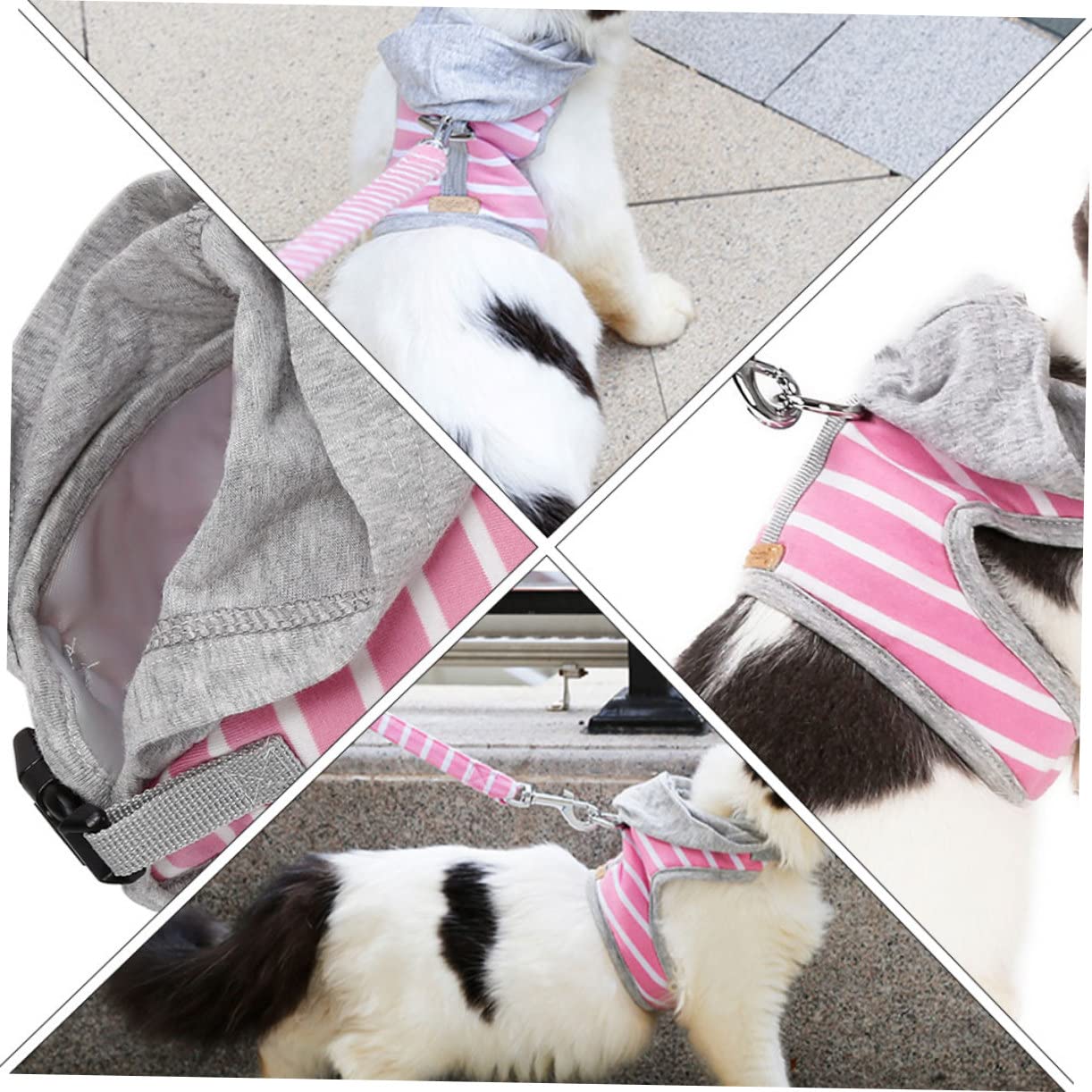 VANZACK 2stücke Pet Mit Atmungsaktive Weste Im No-Pull Design Für Katzen Verstellbar Für Sicheres Spazierengehen Und Erhältlich
