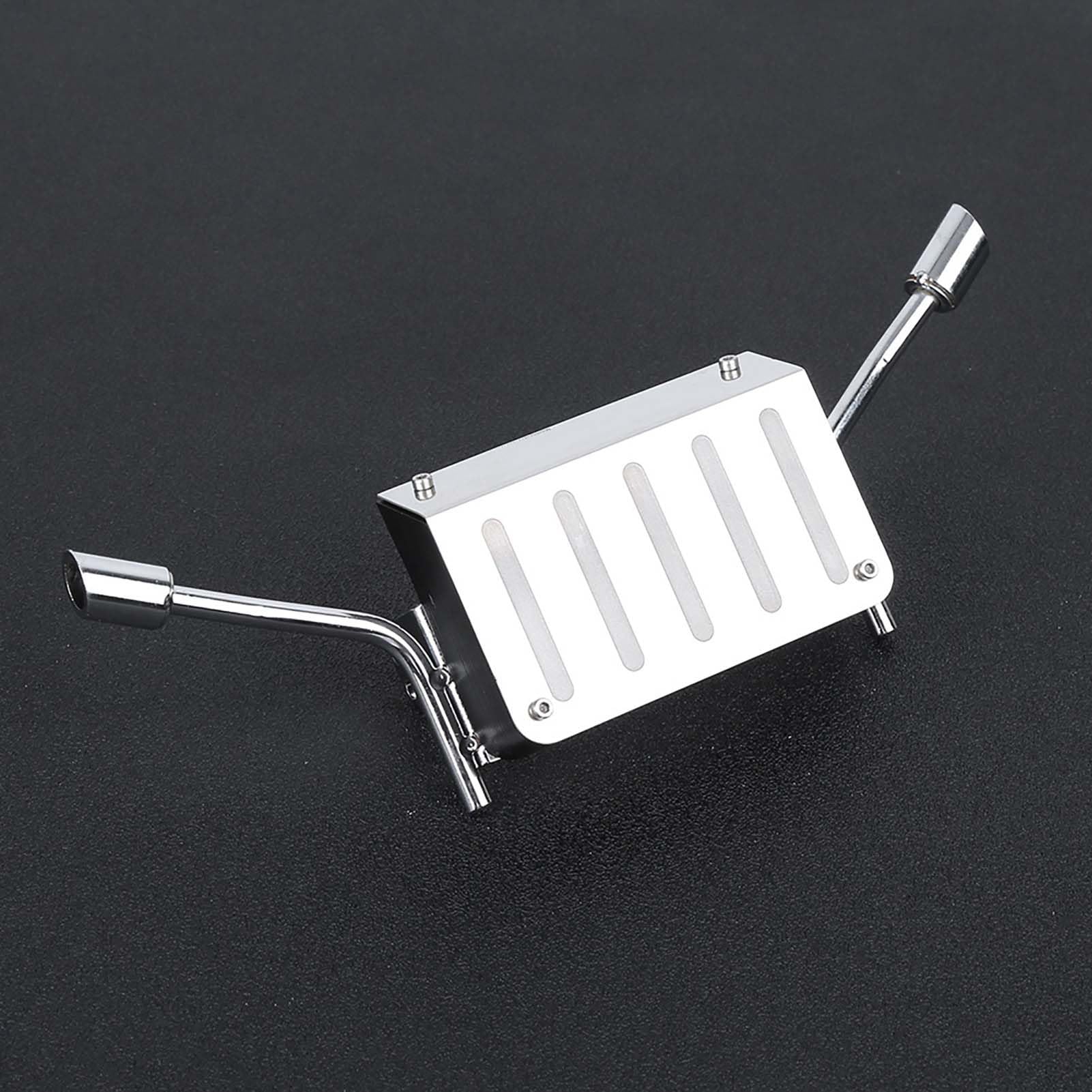 JTLB Fuel Tank Exhaust Pipe, Stainless Steel RC Car Accessory with No Drilling Installation, Fit for trx4 1 10 Scale Model