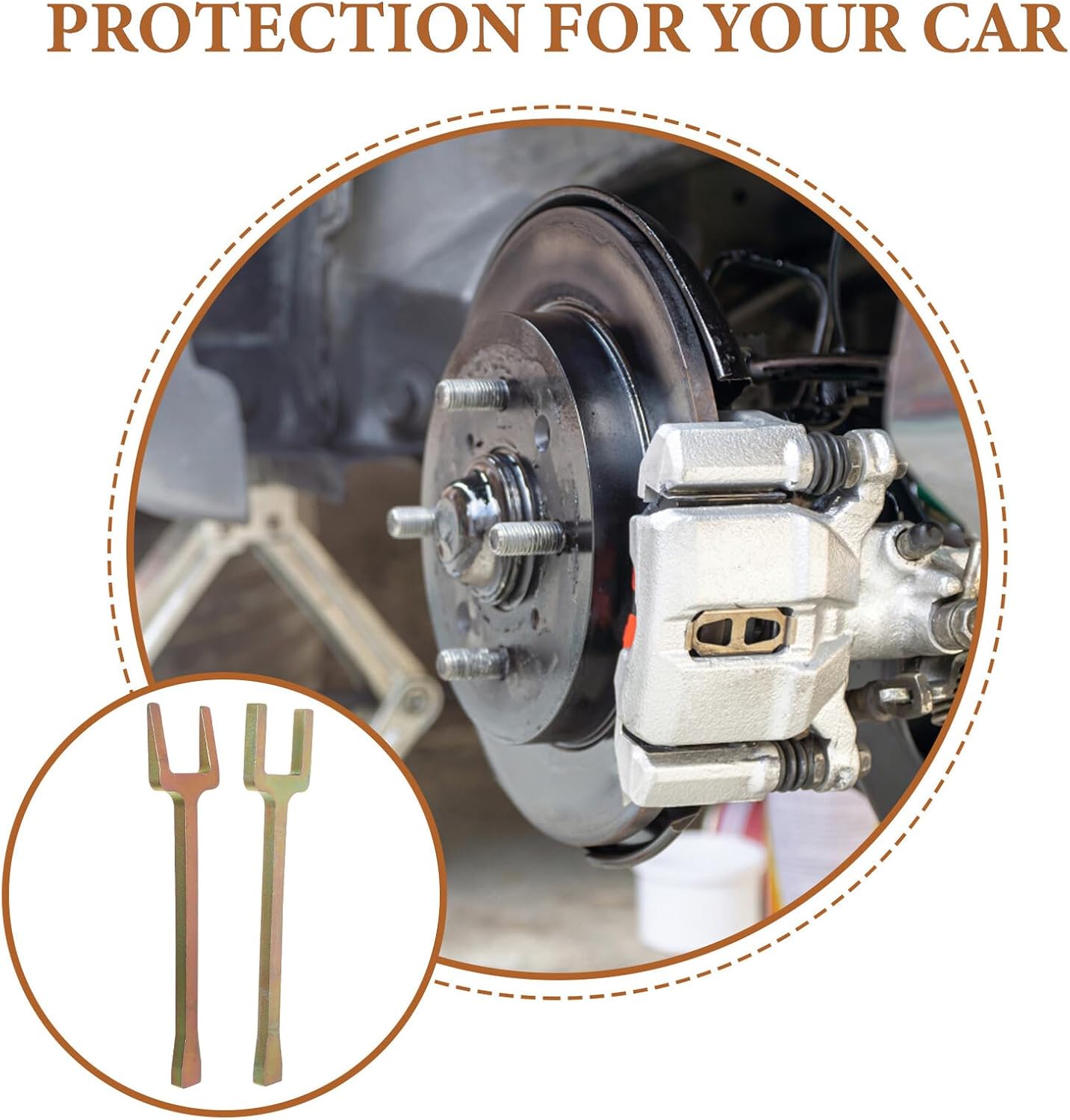 Front Wheel Powered Axle Puller and Ball Joint Separator Tool Set, Heavy Duty Metal Axle Remover for Automotive Repair and Car Maintenance, 1 Pair Mechanics Steering Suspension