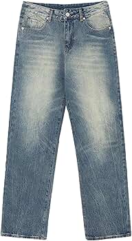 FRESH MAN DENIM WIDE PANTS“USED“ size1 Fsqjgq Men's Loose Fit Denim Pants Street Fashion Wide Leg