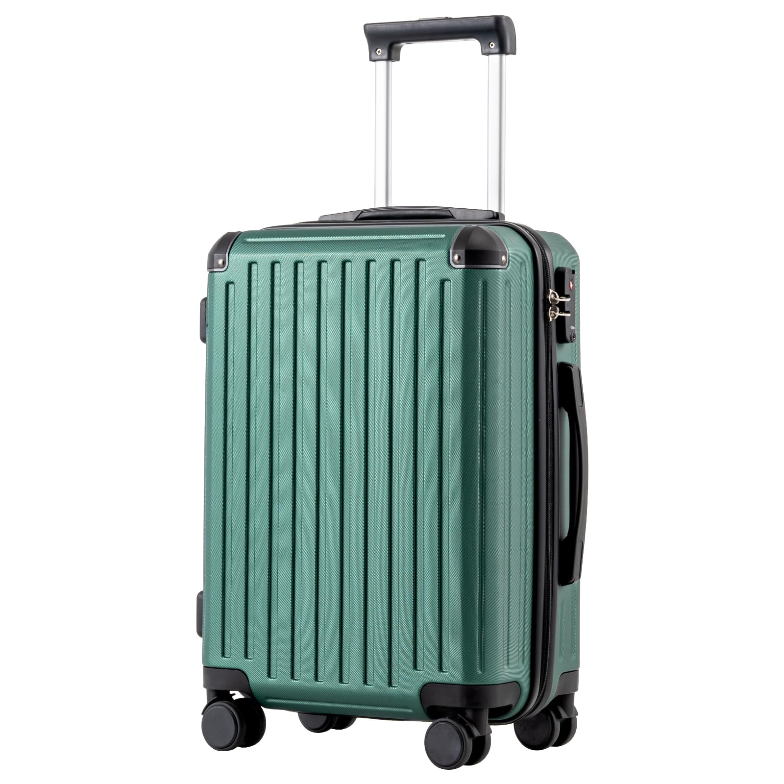 COOLIFE Koffer Trolley-Koffer Hartschalen-Koffer Rollkoffer Reisekoffervon ABS-Material mit TSA-Schloss Teleskopgriff und 4 Zwillingsrollen