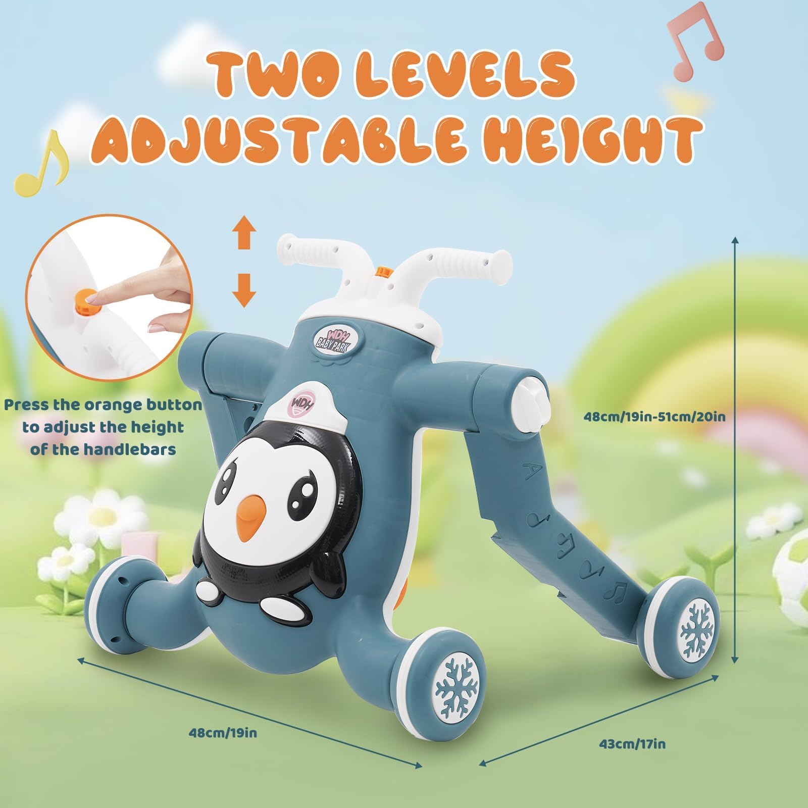 Aiuto per primi passi 3 in 1, giocattolo multifunzione per bambini, centro attività per bambini, con musica, scorrevole e giocattolo, regalo per ragazzi