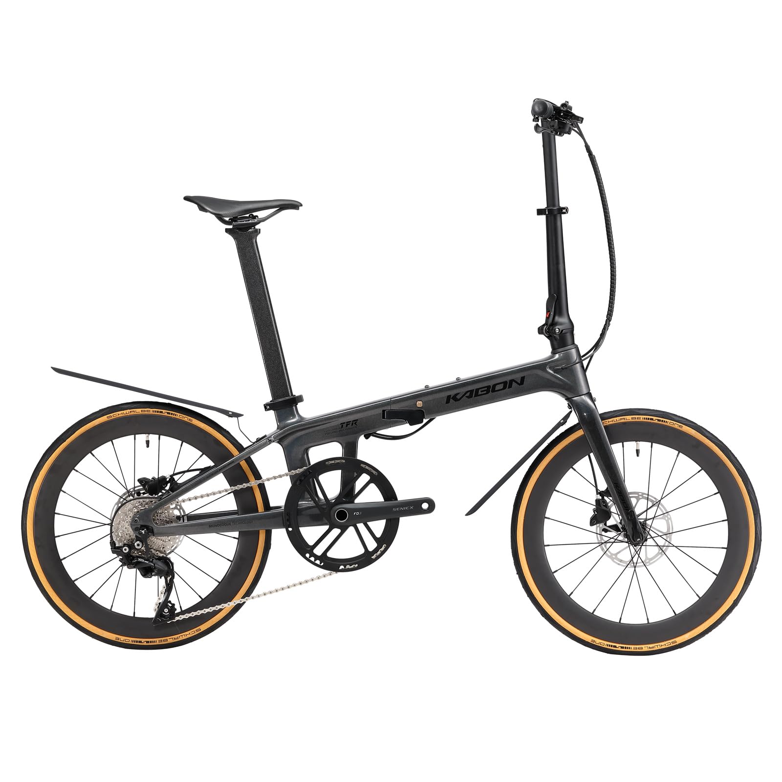 Amazon | KABON フルカーボン折りたたみ自転車、軽量 20 インチ