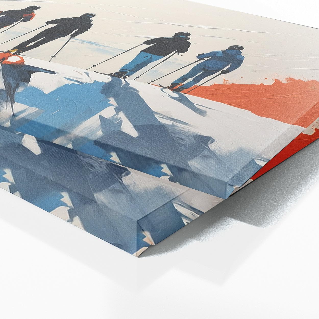 Sense Canvas Skier Bold 104 - Stampa artistica da parete su tela, misura media, 30 x 12 / 3,8 cm