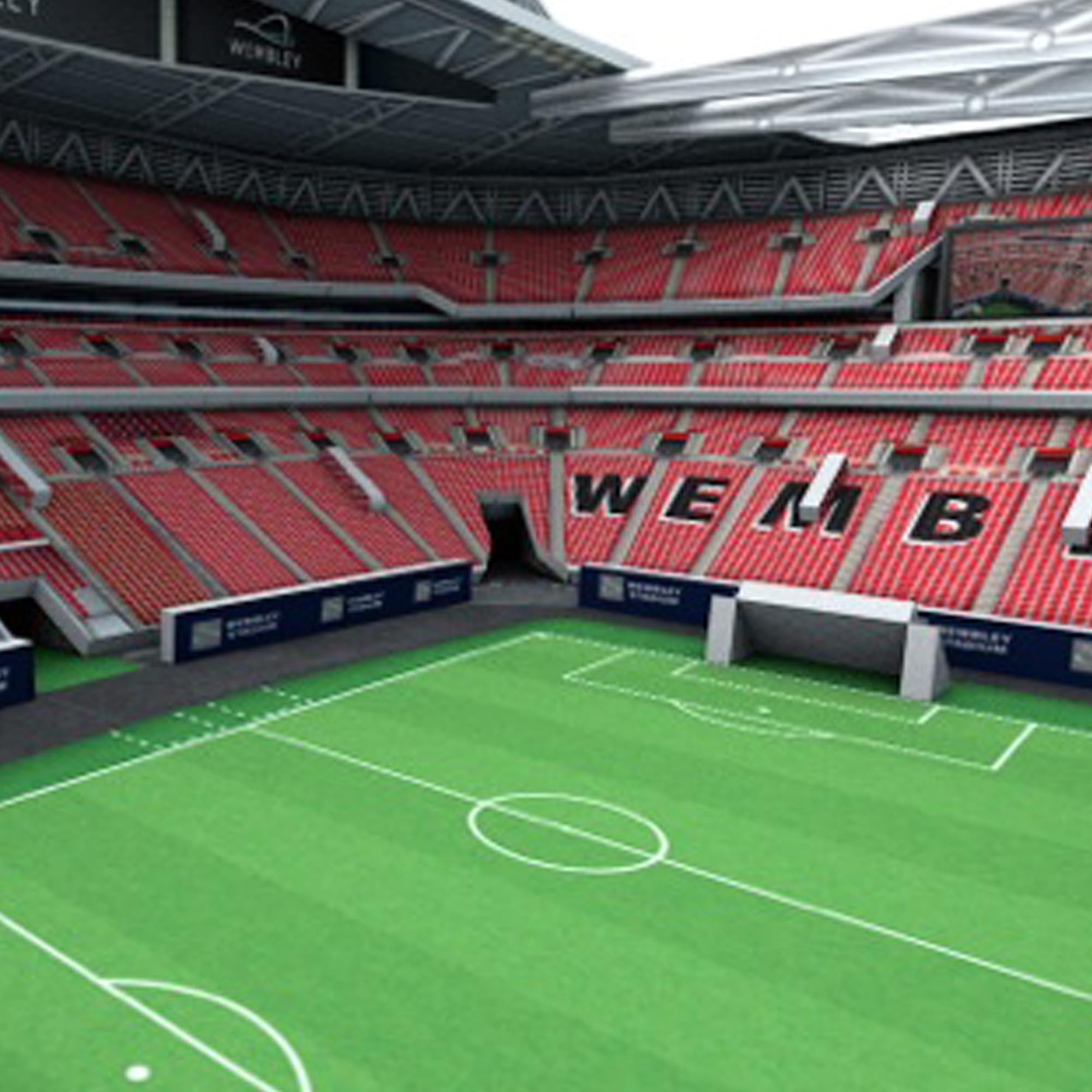 Paul Lamond National Soccer Club Games 3845 Wembley 3D Stadium, Red, Grey