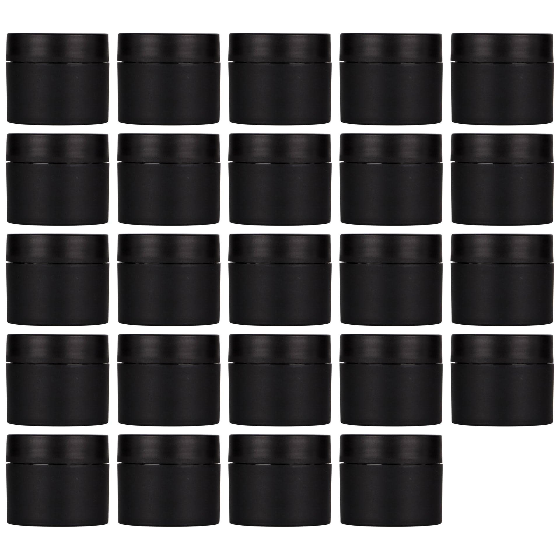 kosmetyczny Antonella PP, 30 ml, puszka z podwójną ścianką, czarna, z zakrętką, zestaw 24 szt. do kremów, maści, produktów do pielęgnacji