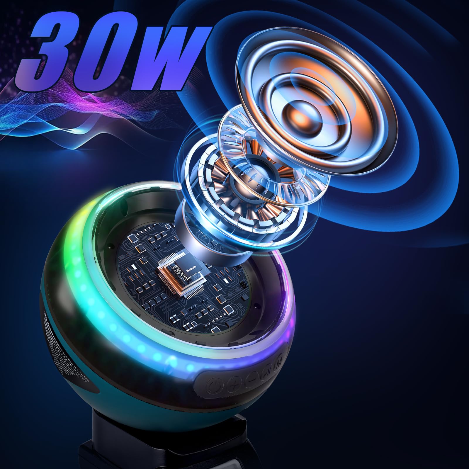 Adisipsoarin Altoparlante Bluetooth Per Batteria Makita 18V - Suono HD 30W, TWS, Bluetooth 5.3, Power Bank USB - 4