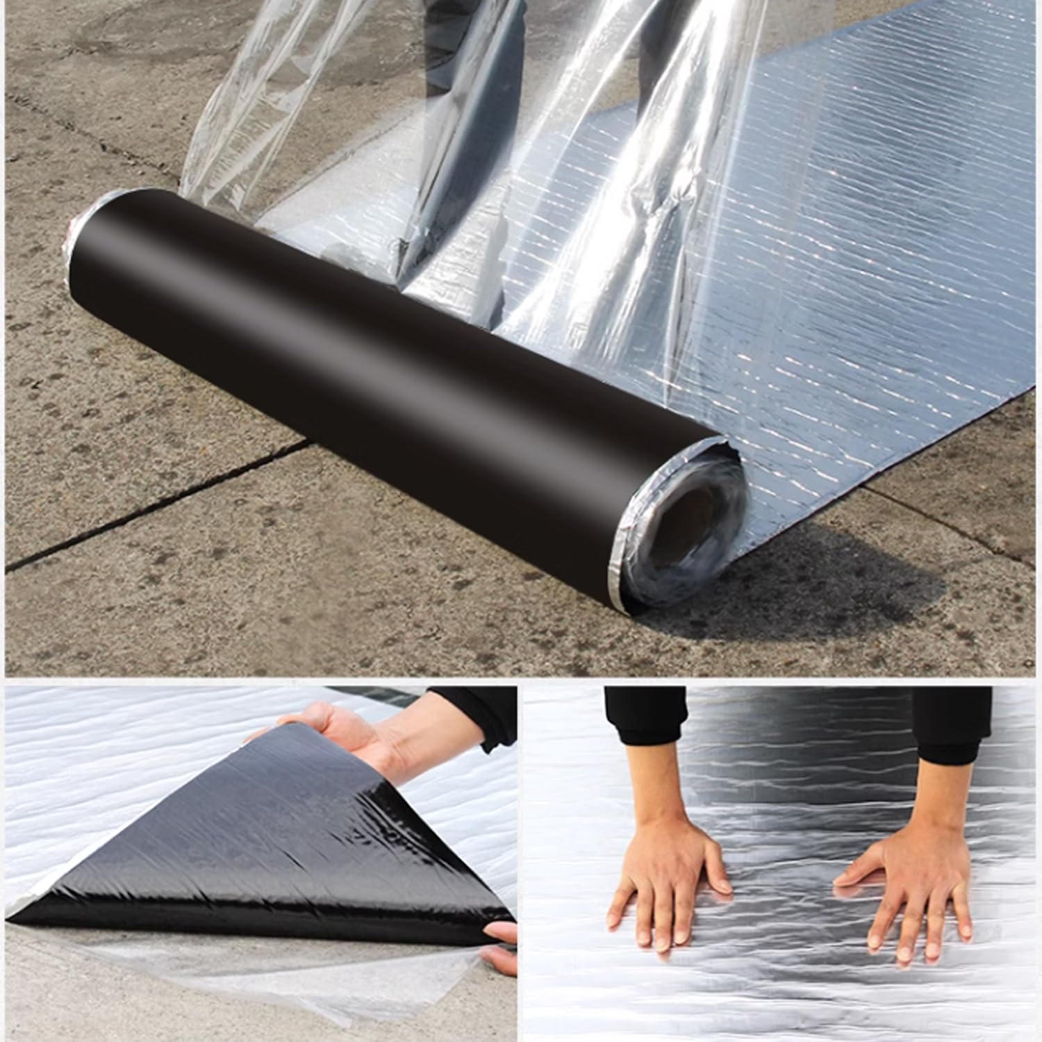 Banda Autoadhesiva Bituminosa,Cinta de Aluminio Impermeable Cinta de Sellado Autoadhesiva para Grieta Superficial de Casas,Fuga de Agua y Reparación de Tuberías,Personalizable (0.6x9m)
