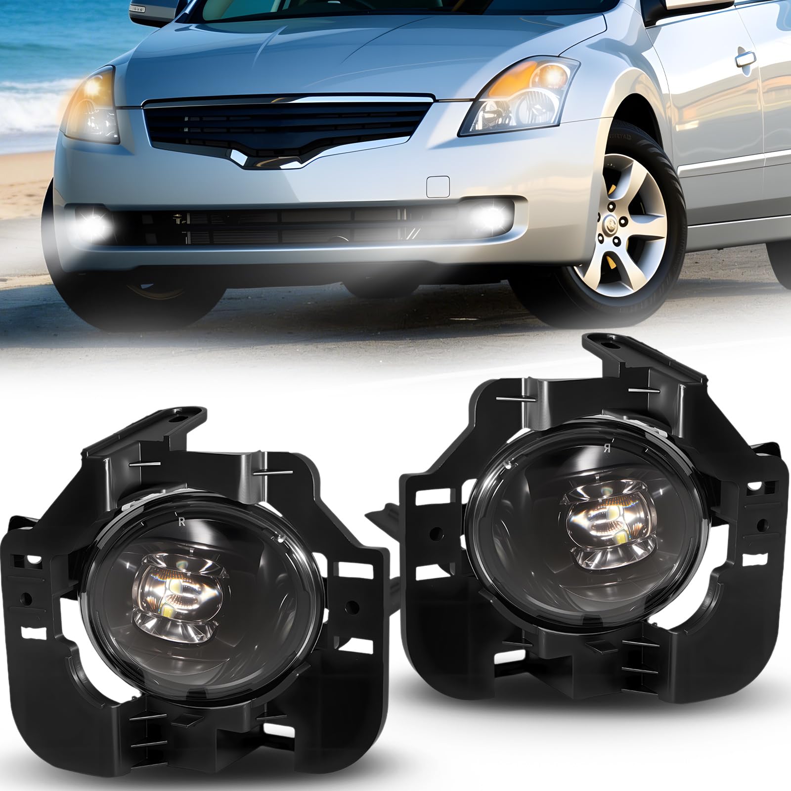 Fog Lights Compatible with 1999-2002 Chevy Silverado 1500 2500/2001 2002 Silverado 1500HD 2500HD 3500/2000-2006 Tahoe Suburban 1500 2500(Clear Lens) — view 72