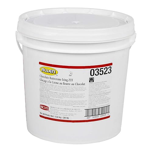 Rich's JW Allen Glaseado de chocolate prebatido con crema de mantequilla ZTF, 30 libras