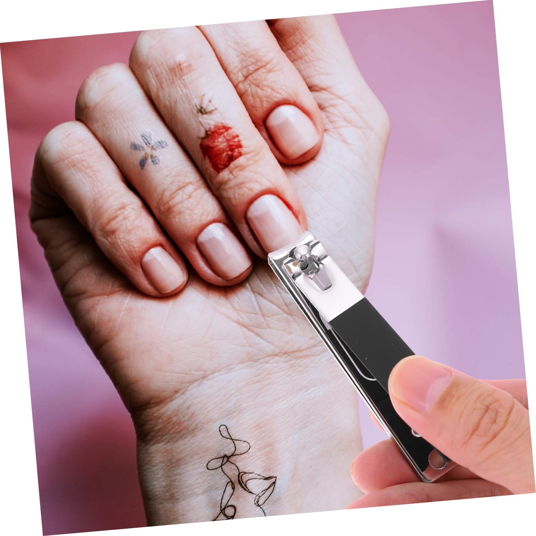 Juego de Manicura y Pedicura de Viaje Portátil 1 Set Negro | Acero Inoxidable y Acero al Carbono, Estuche Pu Incluido, Uso en Casa y Camping