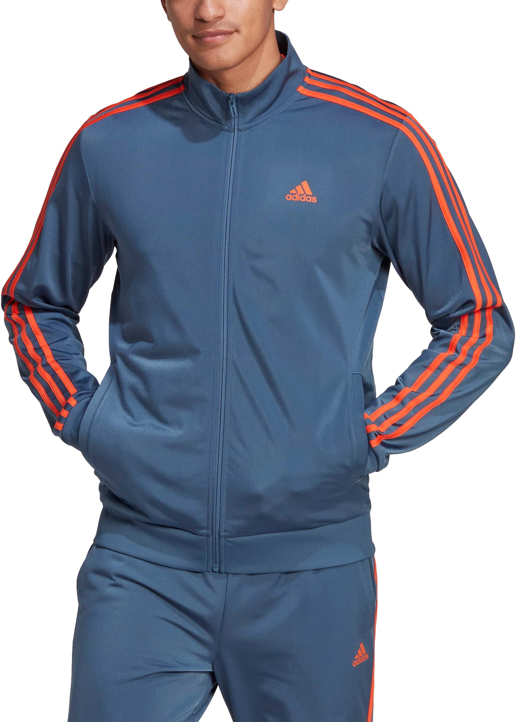 orange adidas co ord