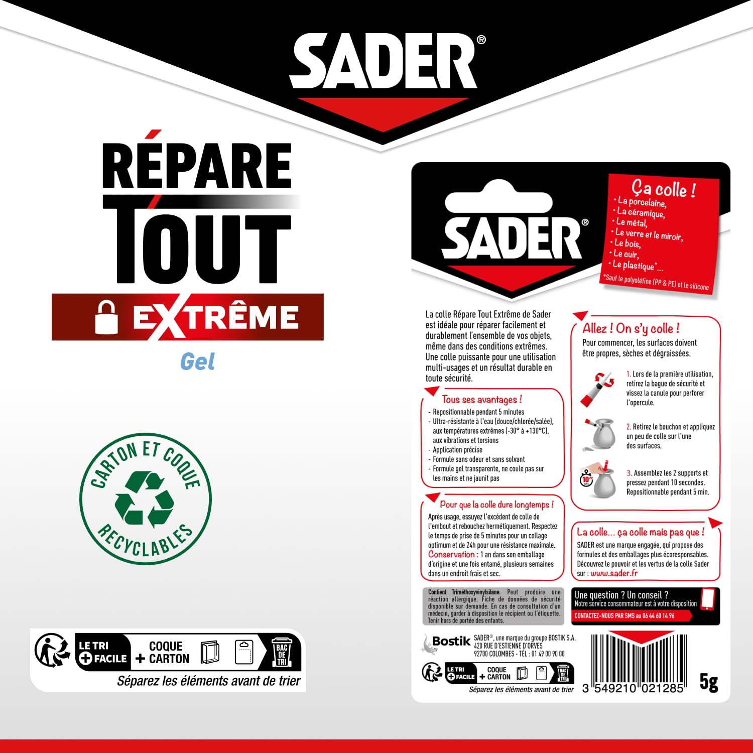 Sader Bostik 30608404 Mega Strong Glue 5 g