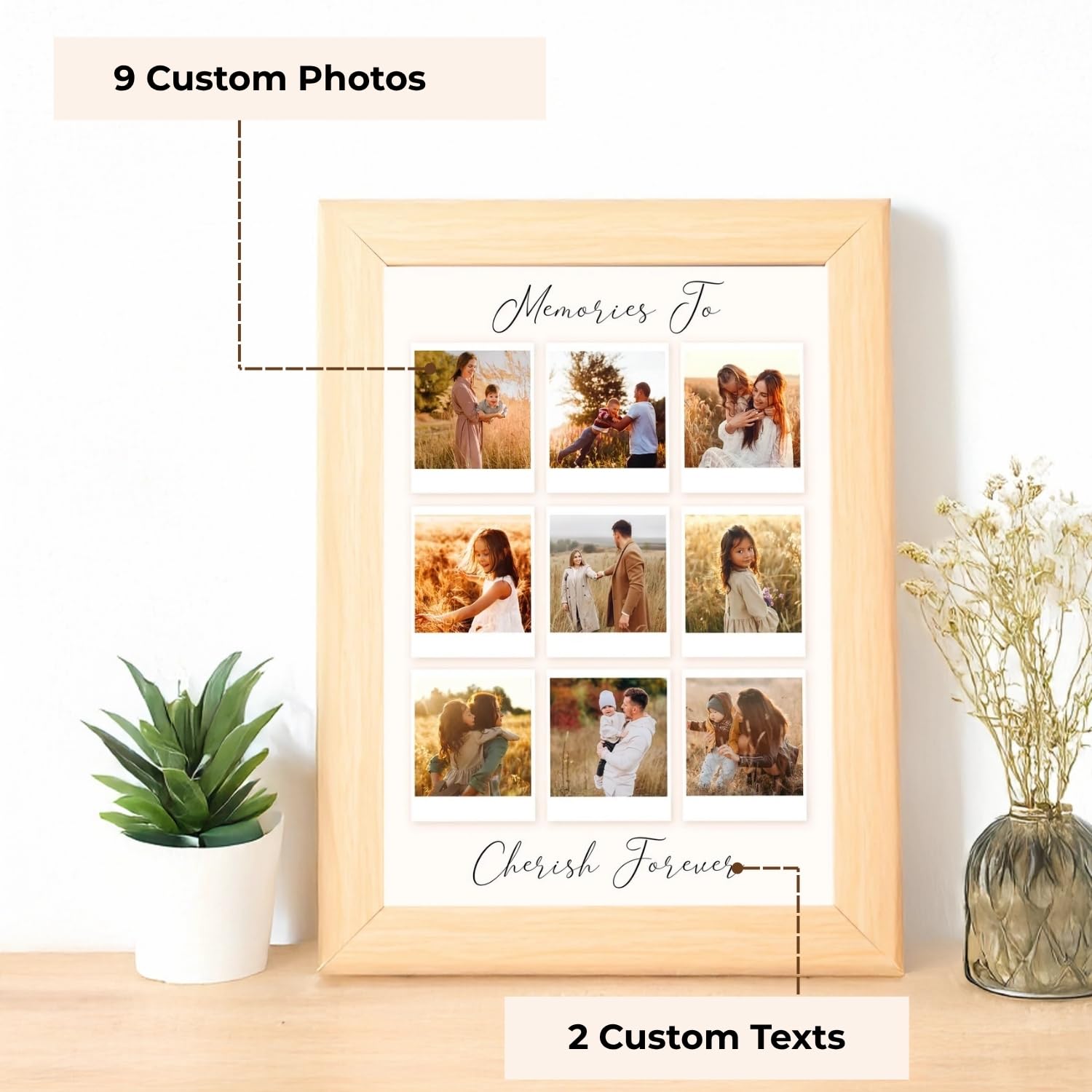 THE Zappy BOX Wholesome Memories Photo Frame Gift, 34 x 26 cm, 9