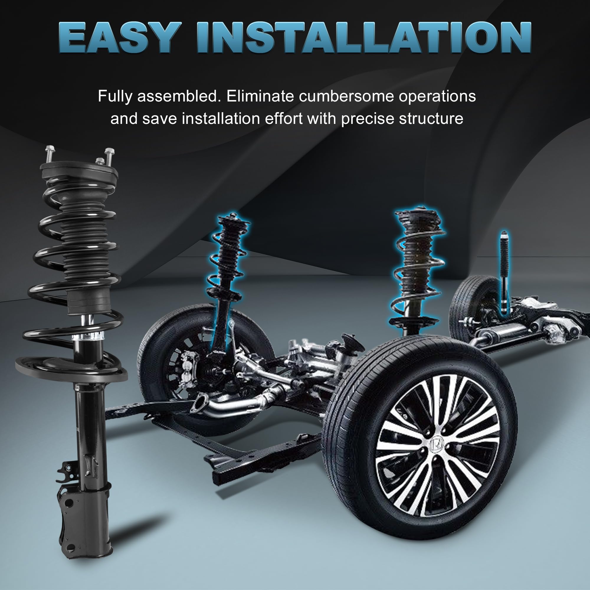 Amazon.com: EVERESTWAY 172207 172208 Pair Rear Struts Shocks