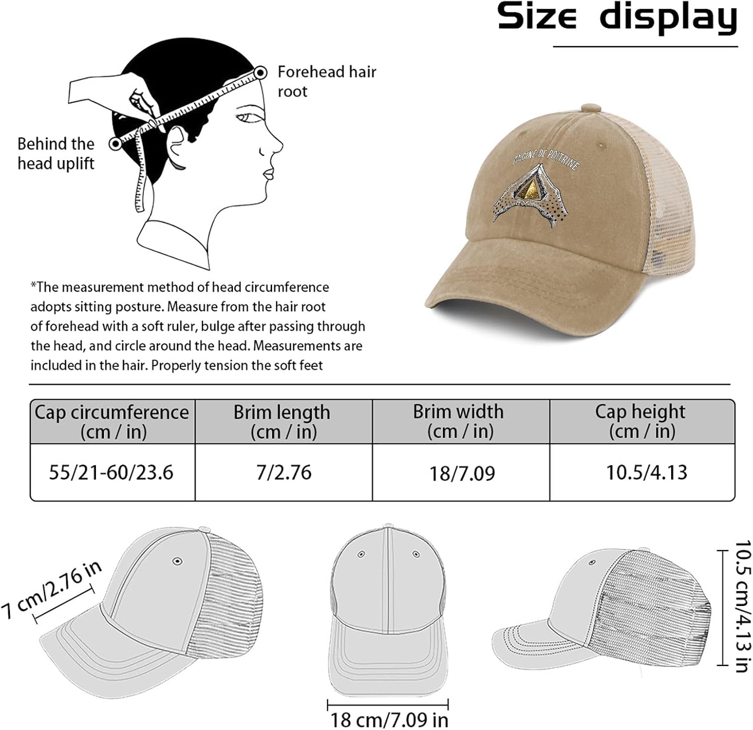 Angine de Poitrine Hat Funny Trucker Hats for Men Baseball Caps Funny Gifts