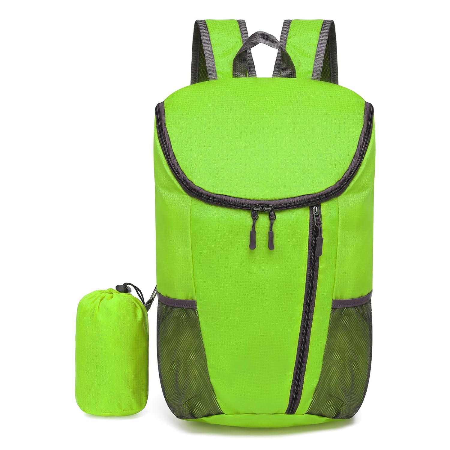 Hiking Backpack 20L Packable Daypack for Men Women Nylon with Adjustable Straps Lightweight Waterproof Outdoor Camping Travel Green