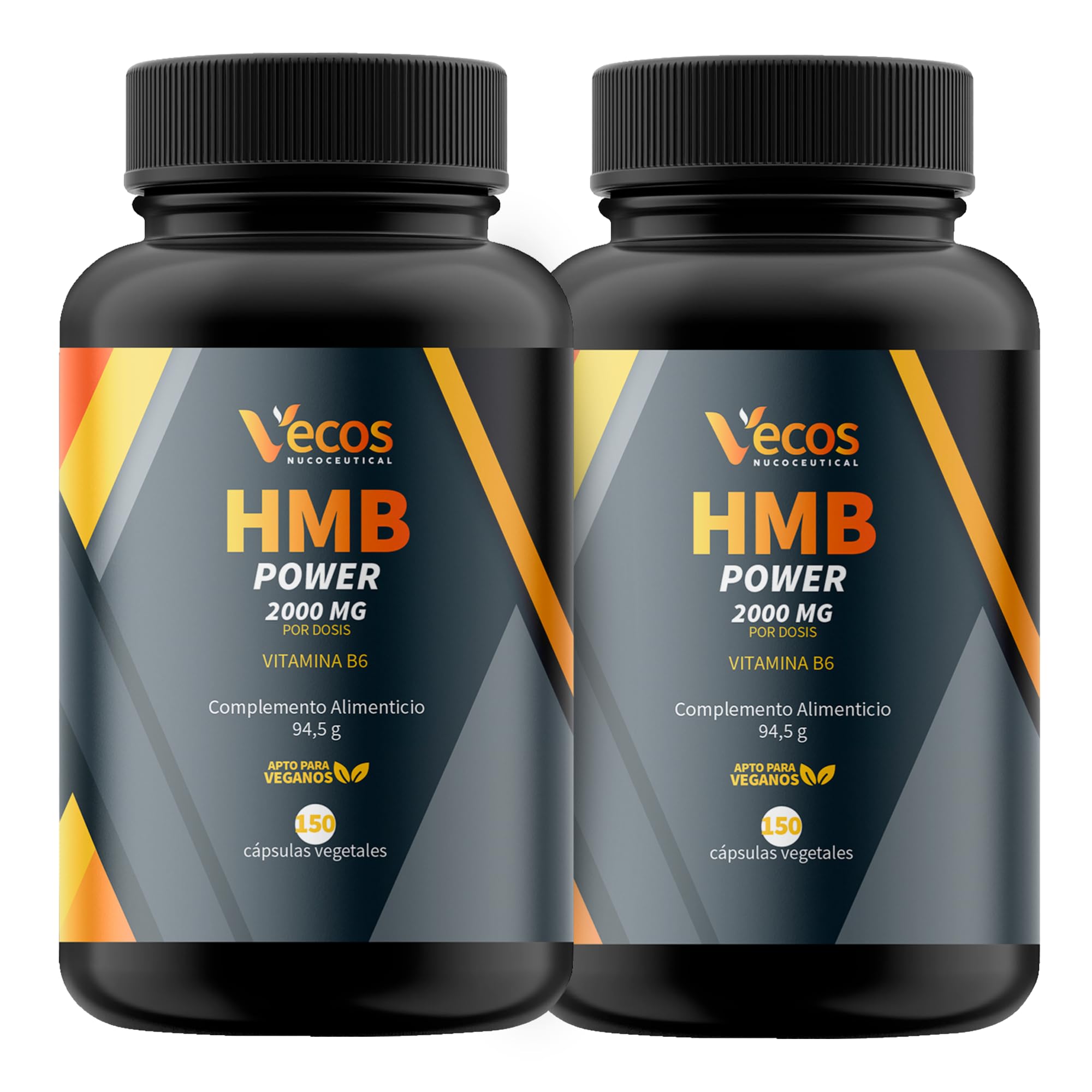 HMB puro con Vitamina B6 para Ganar Masa Muscular, Potenciar tus Músculos y Anticatabolico | Mejora el Rendimiento Deportivo | 150 cápsulas | APTO VEGANOS