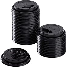 Karat C-KDL516B Sipper Dome Lid for Hot Cups Fits 10 oz to 24 oz Capacity, Black Case of 1000